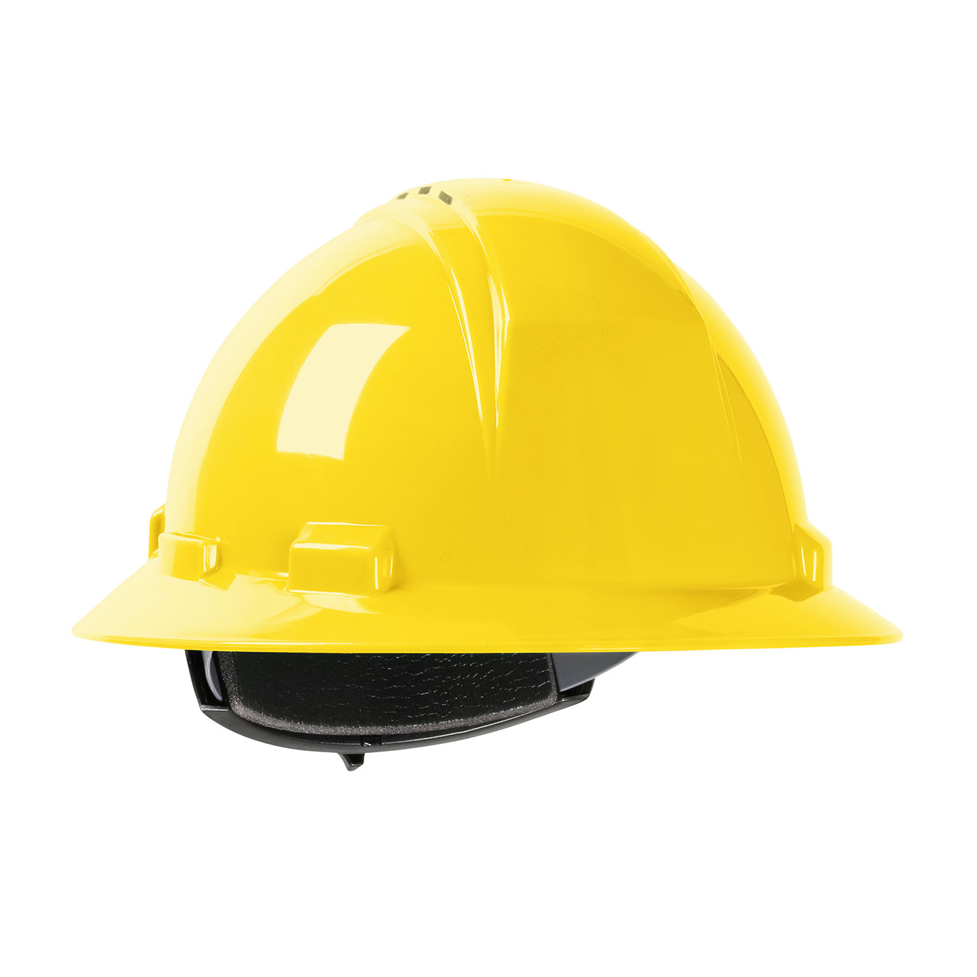 280-HP261RV PIP® Dynamic Kilimanjaro™ Vented Full Brim Hard Hat with HDPE Shell, 4-Point Textile Suspension and Wheel Ratchet Adjustment - Yellow
